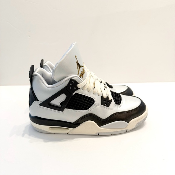 NIKE Air Jordan 4 Retro Platinum Gold Sneakers - Brand New - Picture 3 of 12